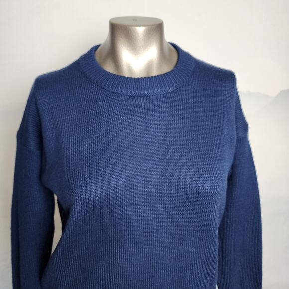 NWT Philosophy Blue Knit Crew Neck Pullover Sweater | Women's Small - Picture 3 of 9